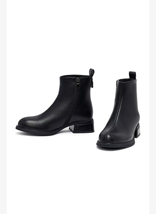 Kadın Siyah Fermuarlı Bot 25WFE401918 - Görsel 4