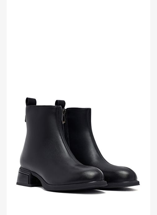 Kadın Siyah Fermuarlı Bot 25WFE401918 - Görsel 5