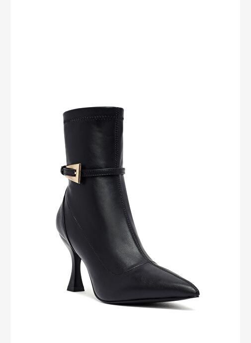 Kadın Siyah Fermuarlı İnce Topuklu Bot 25WFE402114 - Görsel 9