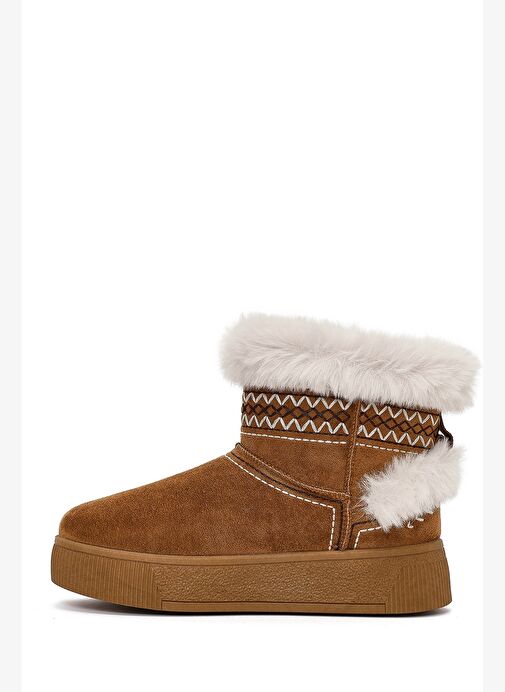 Kadın Taba Kalın Tabanlı Süet Teddy Bot 25WFE402410 - Görsel 3