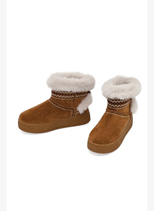 Kadın Taba Kalın Tabanlı Süet Teddy Bot 25WFE402410 - Görsel 4