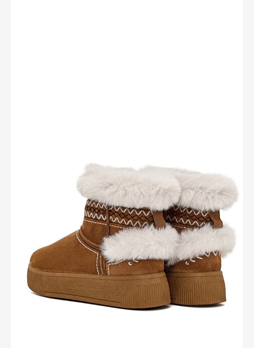 Kadın Taba Kalın Tabanlı Süet Teddy Bot 25WFE402410 - Görsel 7