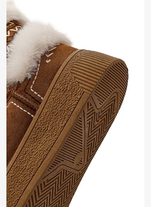 Kadın Taba Kalın Tabanlı Süet Teddy Bot 25WFE402410 - Görsel 9