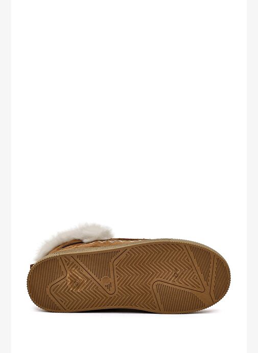 Kadın Taba Kalın Tabanlı Püsküllü Süet Teddy Bot 25WFE402510 - Görsel 6