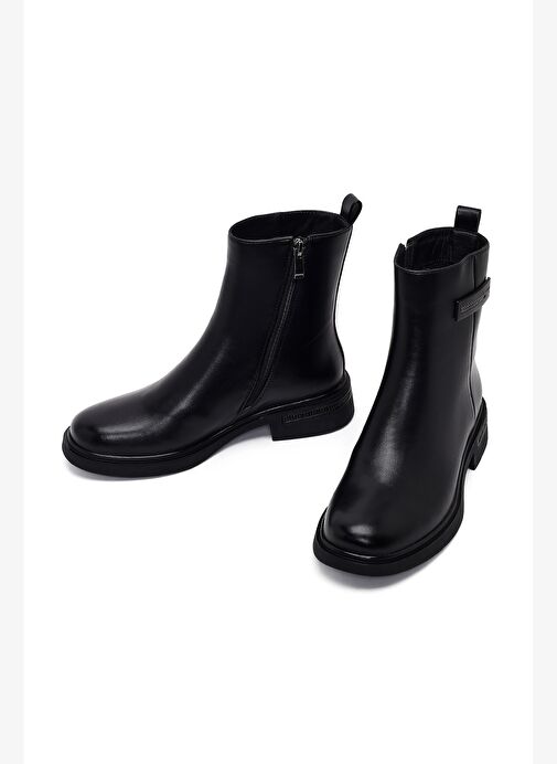 Derimod Derimod Kadın Siyah Fermuarlı Bot 25WFE494518 Boyner'de! Siyah - 5. görsel