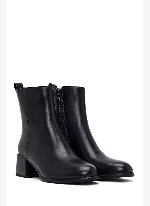 Derimod Derimod Kadın Siyah Fermuarlı Kısa Topuklu Bot 25WFE494718 Boyner'de! Siyah - 4. görsel