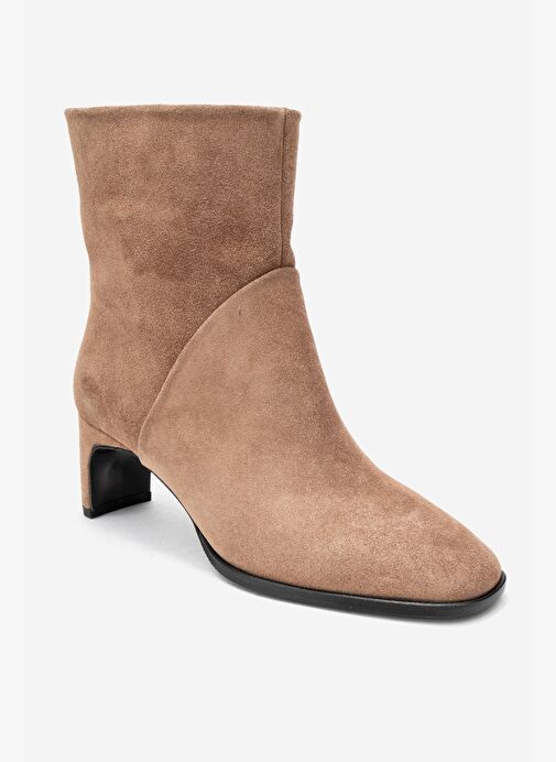 NORDY Toprak Süet Hakiki Deri Kadın Blok Topuklu Bot - Görsel 4