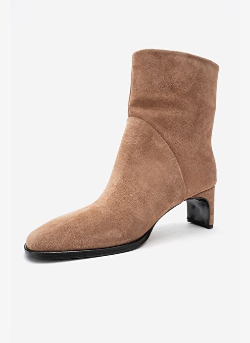 NORDY Toprak Süet Hakiki Deri Kadın Blok Topuklu Bot - Görsel 5