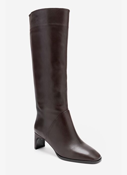 Luvi Shoes Luvi Shoes TALY Kahverengi Cilt Hakiki Deri Kadın Blok Topuklu Çizme Bot | Boyner Kahverengi - 8. görsel