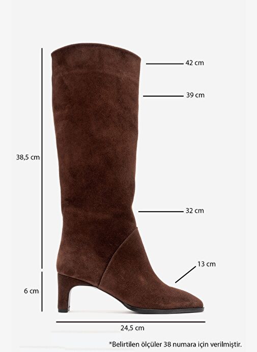 Luvi Shoes Luvi Shoes Belirsiz TALY Kahverengi Süet Hakiki Deri Kadın Blok Topuklu Çizme Bot | Boyner Belirsiz - 4. görsel