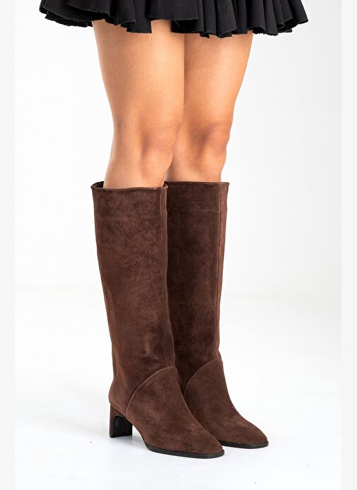 Luvi Shoes Luvi Shoes Belirsiz TALY Kahverengi Süet Hakiki Deri Kadın Blok Topuklu Çizme Bot | Boyner Belirsiz - 5. görsel