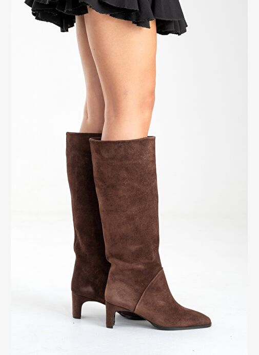 Luvi Shoes Luvi Shoes Belirsiz TALY Kahverengi Süet Hakiki Deri Kadın Blok Topuklu Çizme Bot | Boyner Belirsiz - 6. görsel