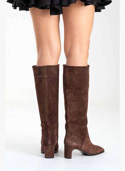 Luvi Shoes Luvi Shoes Belirsiz TALY Kahverengi Süet Hakiki Deri Kadın Blok Topuklu Çizme Bot | Boyner Belirsiz - 7. görsel