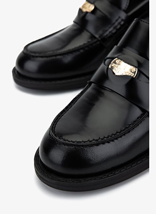 Valmenti Kadın Hakiki Deri Siyah Açma Loafer Ayakkabı - Görsel 4