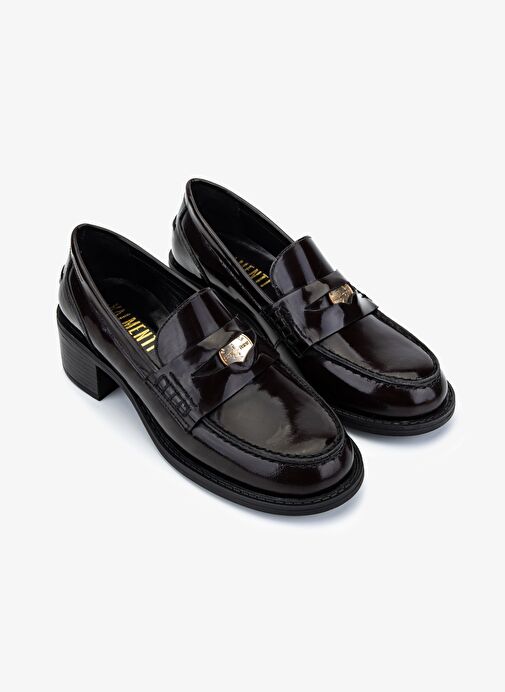 Valmenti Kadın Hakiki Deri Bordo Loafer Ayakkabı - Görsel 3