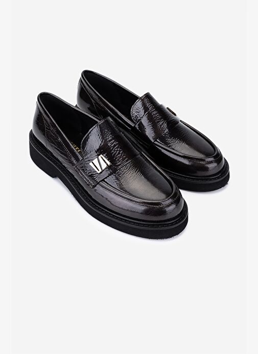 Valmenti Kadın Hakiki Deri Kahverengi Loafer Ayakkabı - Görsel 3