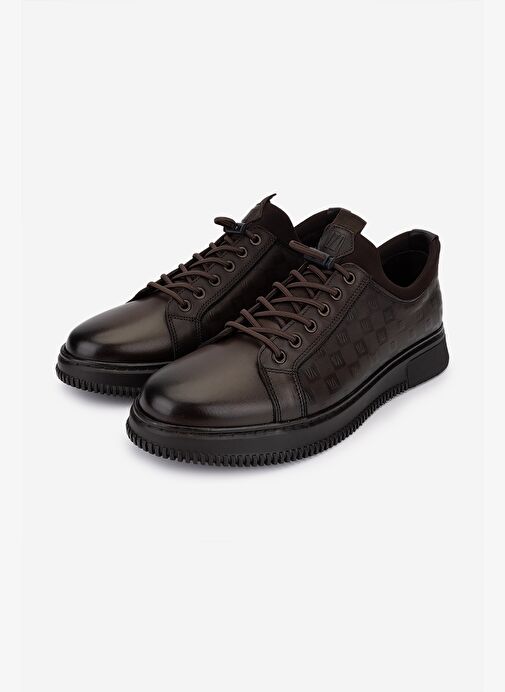 Valmenti Erkek Hakiki Deri Kahverengi Sneakers & Spor Ayakkabı - Görsel 6