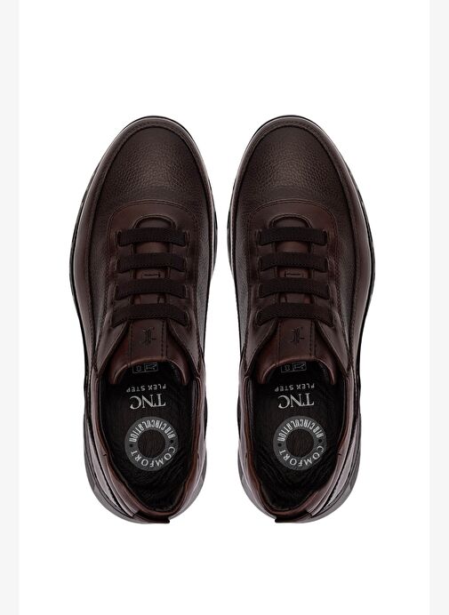 Tamer Tanca Erkek Hakiki Deri Kahverengi Sneakers & Spor Ayakkabı - Görsel 6