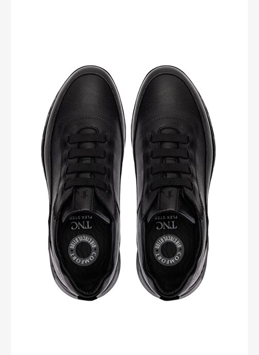 Tamer Tanca Erkek Hakiki Deri Siyah Sneakers & Spor Ayakkabı - Görsel 6