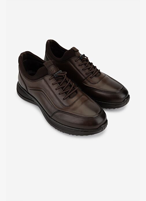 Valmenti Erkek Hakiki Deri Kahverengi Sneakers & Spor Ayakkabı - Görsel 3