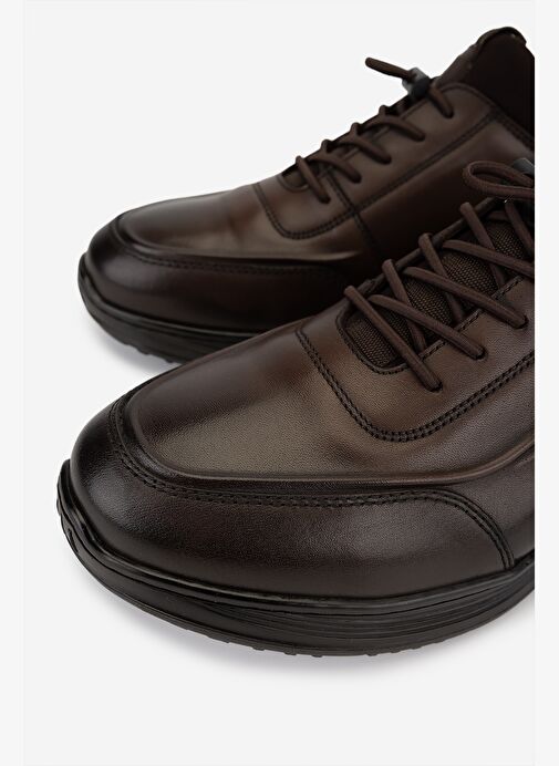 Valmenti Erkek Hakiki Deri Kahverengi Sneakers & Spor Ayakkabı - Görsel 4