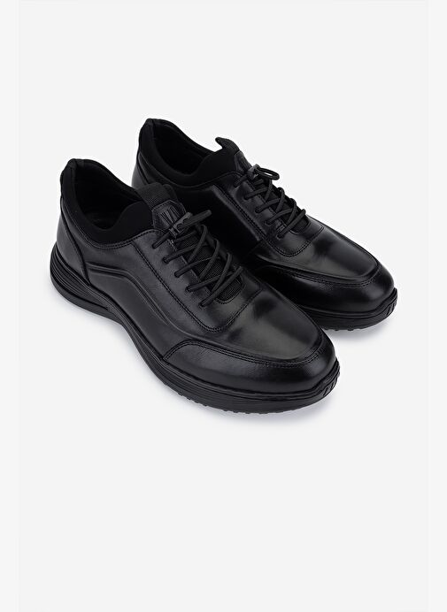 Valmenti Erkek Hakiki Deri Siyah Sneakers & Spor Ayakkabı - Görsel 3