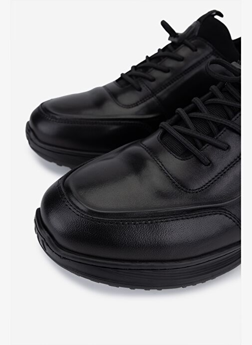 Valmenti Erkek Hakiki Deri Siyah Sneakers & Spor Ayakkabı - Görsel 4