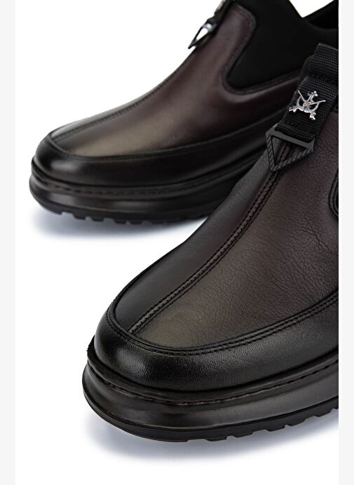 Tamer Tanca Erkek Hakiki Deri Kahverengi Casual Ayakkabı - Görsel 5