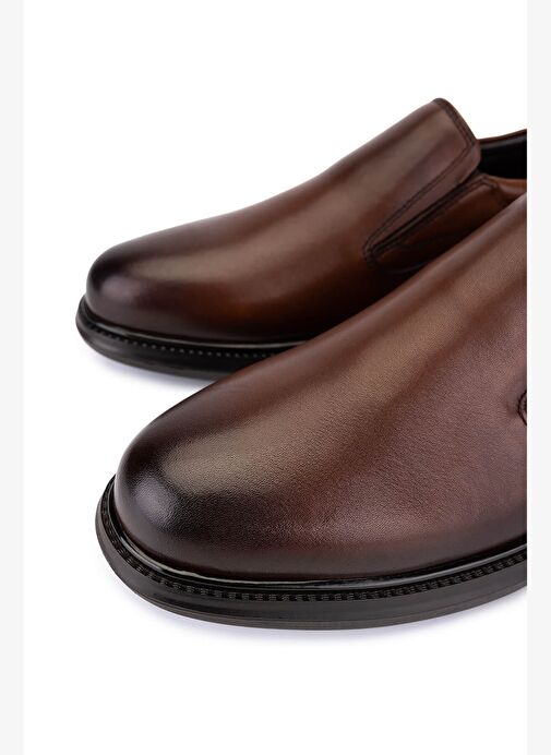 Tamer Tanca Erkek Hakiki Deri Kahverengi Casual Ayakkabı - Görsel 4