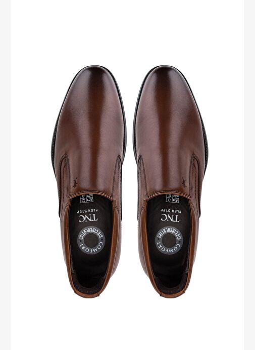 Tamer Tanca Erkek Hakiki Deri Kahverengi Casual Ayakkabı - Görsel 6