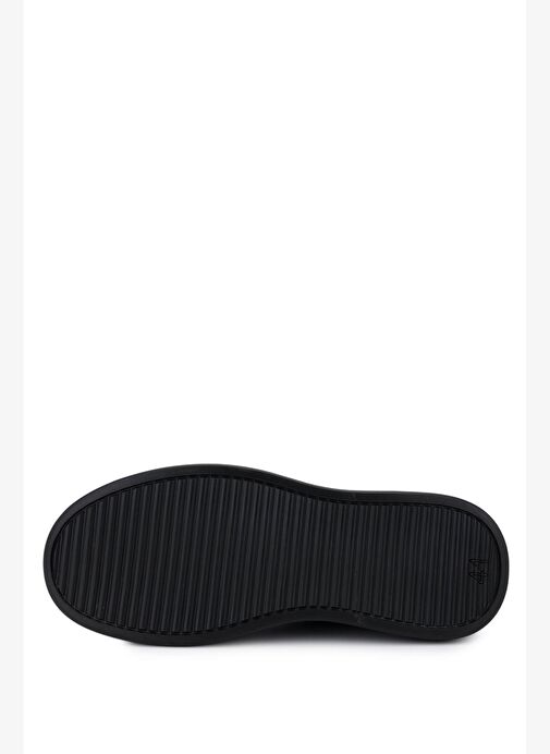 Tamer Tanca Erkek Hakiki Deri Siyah Deri Sneakers & Spor Ayakkabı - Görsel 5