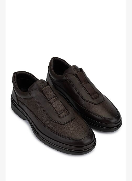 Tamer Tanca Erkek Hakiki Deri Kahverengi Casual Ayakkabı - Görsel 3