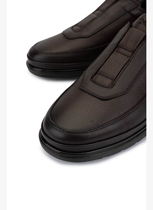 Tamer Tanca Erkek Hakiki Deri Kahverengi Casual Ayakkabı - Görsel 4