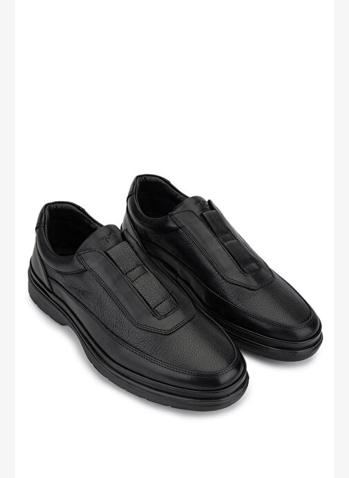 Tamer Tanca Erkek Hakiki Deri Siyah Casual Ayakkabı - Görsel 3