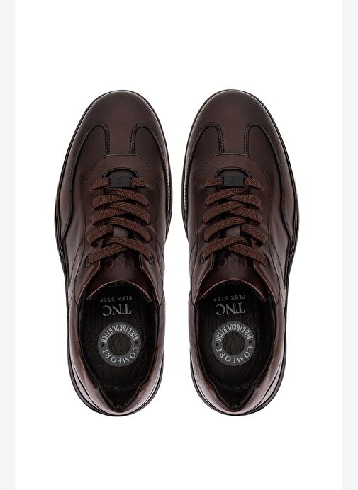 Tamer Tanca Erkek Hakiki Deri Kahverengi Casual Ayakkabı - Görsel 6