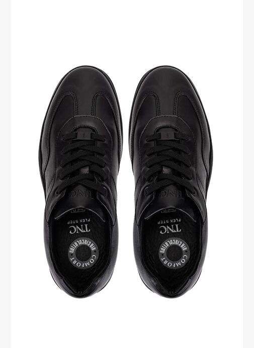Tamer Tanca Erkek Hakiki Deri Siyah Casual Ayakkabı - Görsel 6