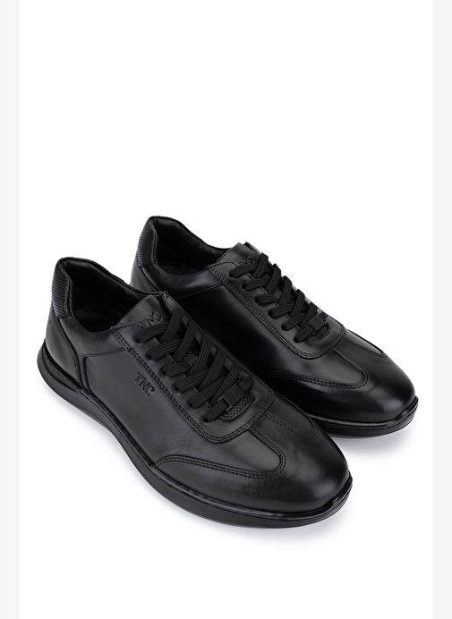 Tamer Tanca Erkek Hakiki Deri Siyah Casual Ayakkabı - Görsel 3