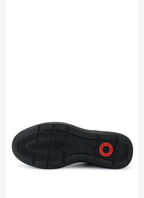 Tamer Tanca Erkek Hakiki Deri Siyah Casual Ayakkabı - Görsel 4