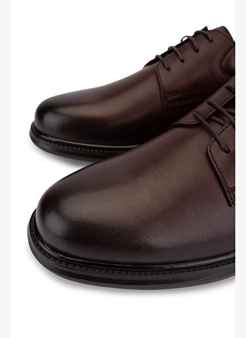 Tamer Tanca Erkek Hakiki Deri Kahverengi Klasik Ayakkabı - Görsel 4