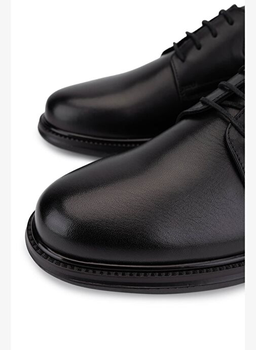 Tamer Tanca Erkek Hakiki Deri Siyah Klasik Ayakkabı - Görsel 4