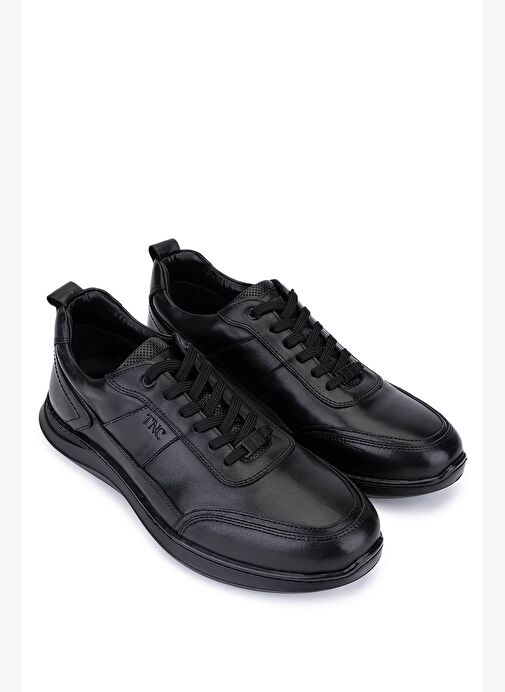 Tamer Tanca Erkek Hakiki Deri Siyah Casual Ayakkabı - Görsel 3