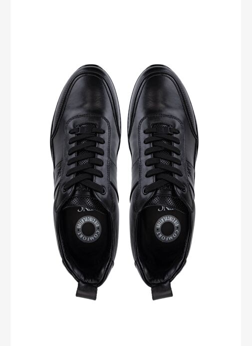 Tamer Tanca Erkek Hakiki Deri Siyah Casual Ayakkabı - Görsel 6