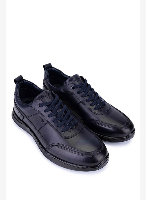 Tamer Tanca Erkek Hakiki Deri Lacivert Casual Ayakkabı - Görsel 3