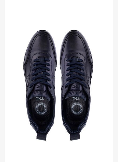 Tamer Tanca Erkek Hakiki Deri Lacivert Casual Ayakkabı - Görsel 6