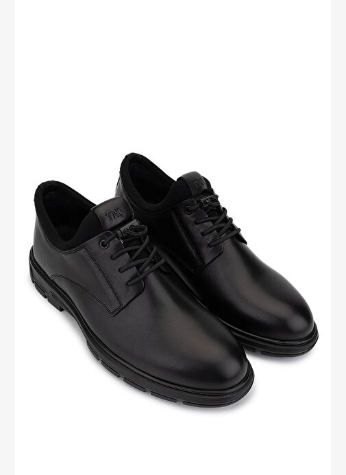 Tamer Tanca Erkek Hakiki Deri Siyah Casual Ayakkabı - Görsel 3