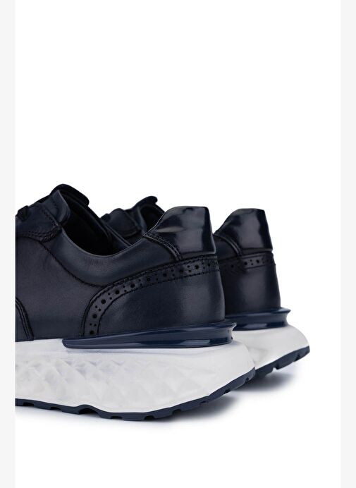 Tamer Tanca Erkek Hakiki Deri Lacivert Sneakers & Spor Ayakkabı - Görsel 5