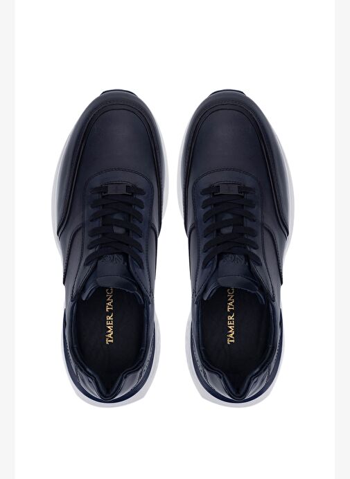 Tamer Tanca Erkek Hakiki Deri Lacivert Sneakers & Spor Ayakkabı - Görsel 7