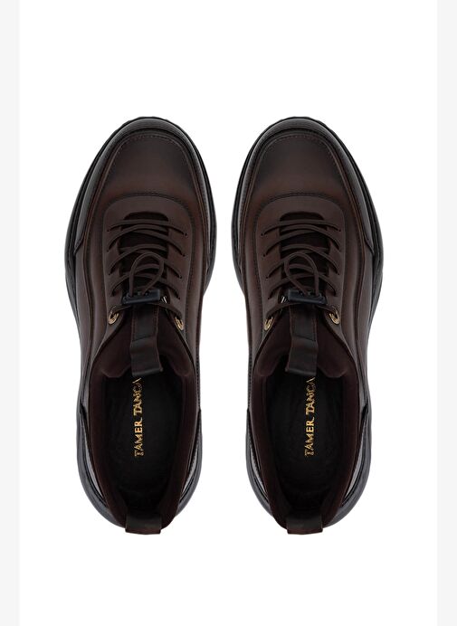 Tamer Tanca Erkek Hakiki Deri Kahve Sneakers & Spor Ayakkabı - Görsel 6