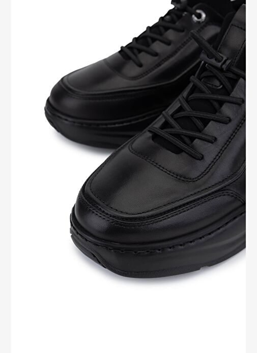 Tamer Tanca Erkek Hakiki Deri Siyah Sneakers & Spor Ayakkabı - Görsel 4