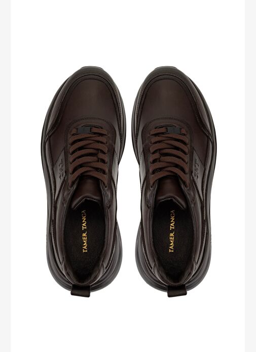 Tamer Tanca Erkek Hakiki Deri Kahverengi Sneakers & Spor Ayakkabı - Görsel 6